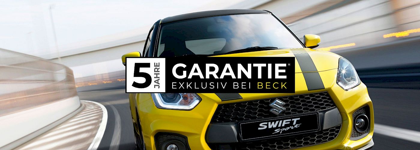 5 Jahre Suzuki Garantie